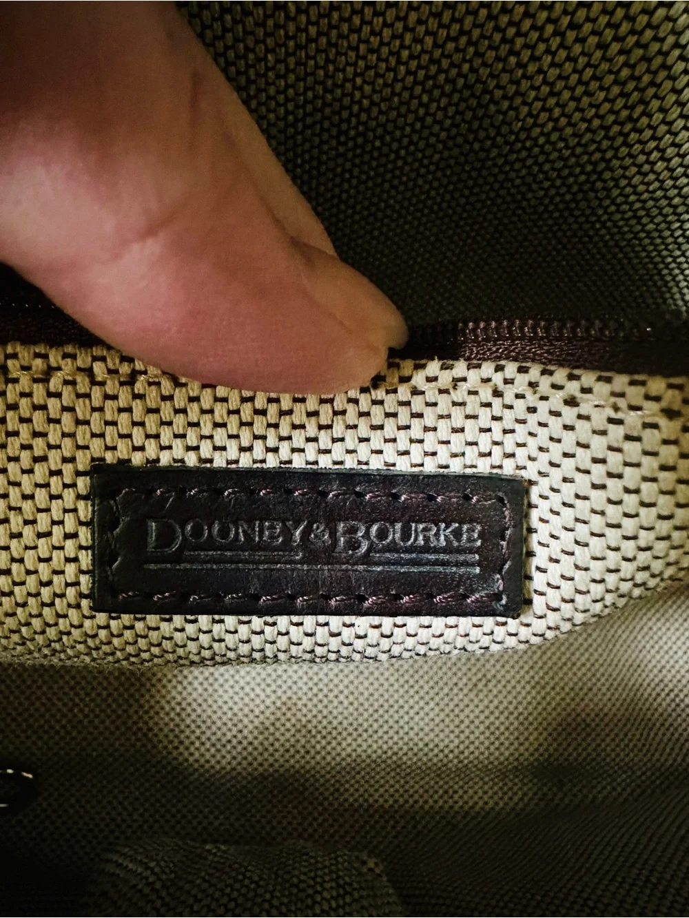 Dooney & Bourke Double Pocket Satchel | Black & Brown Leather